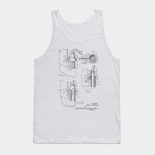 Urinary Drainage System Vintage Patent Hand Drawing Tank Top